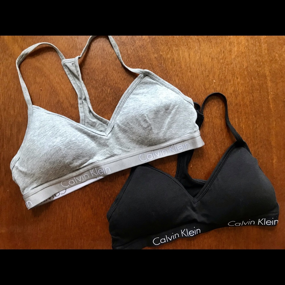 Calvin Klein Bralets in Grey and Black